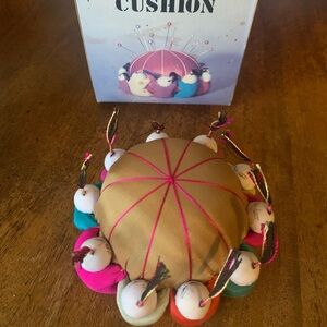 Vintage Silk Asian Chinese TEN Men~Children~Dolls Pin Cushion🪡
